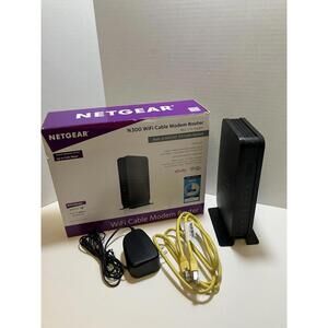 NETGEAR N300 WiFi Cable Modem Router New C3000100NAS) Model No. C3000 Tested